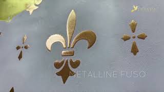 Metalline Fuso CopperampBrass stencil art [upl. by Shermy]