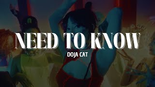 Doja Cat  Need To Know Lyrics [upl. by Rofotsirk903]