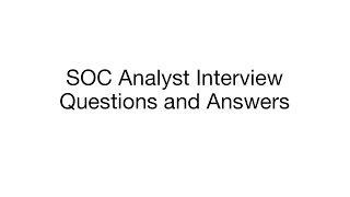 70 SOC Analyst Interview Questions and Answers  Important SOC analyst question and answers [upl. by Aicenad299]