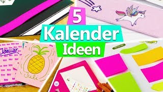 KALENDER 2018 gestalten 5 IDEEN für DIY Planner Setup  Filofax DIY Inspiration basteln deutsch [upl. by Adnamal430]