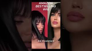 Amazon Bestselling Wig under 30  Short Straight Black Bob Wig with Bangs amazonwigs [upl. by Conney]