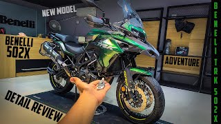 BENELLI TRK 502X New Model Detail Review  Benelli TRK 502X Forest Green Colour Walkaround [upl. by Susanetta612]