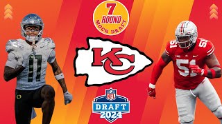 Super Bowl Champs reload to run it back  Chiefs 7 Round Mock Draft nfl nfldraft [upl. by Ahsyat321]