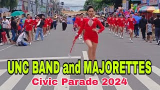 UNC BAND and MAJORETTES  Civic Parade 2024 [upl. by Quintina]