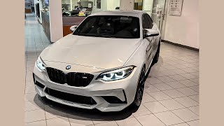 2021 BMW M2 Competition Hockenheim Silver Walkaround Review [upl. by Zsa]