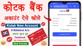 Kotak mahindra bank open account zero balance  kotak 811 account opening online zero balance [upl. by Kellby]