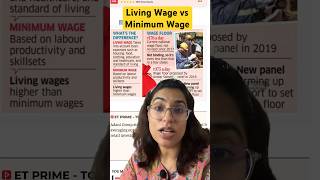 Prelims 2024 Must Know Difference between Living Wage and Minimum Wage [upl. by Sila]