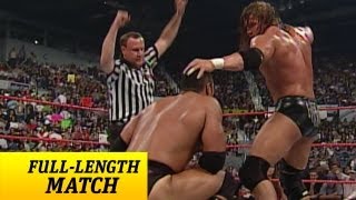 FULLLENGTH MATCH  Raw  Triple H vs The Rock  WWE Championship Match [upl. by Akeim637]