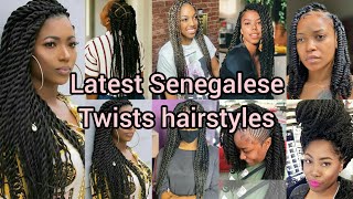 Top braids hairstyles for black women 2024  Senegalese twist hairstyles  Twist braids hairstyles [upl. by Fenelia30]