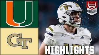 Georgia Tech Yellow Jackets vs Miami Hurricanes  Full Game Highlights [upl. by Emsmus]