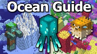 The Ultimate Minecraft 120 Ocean Guide  Coral Icebergs Water Caves [upl. by Elohcin470]