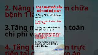 TOP 5 THAY ĐỔI CẦN BIẾT VỀ BHYT Thủy Triều Thuytrieubhxh [upl. by Anavas428]