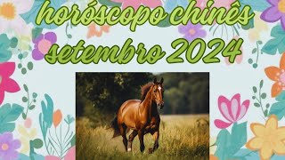 Horóscopo Chinês  Setembro 2024  Cavalo [upl. by Smaoht873]