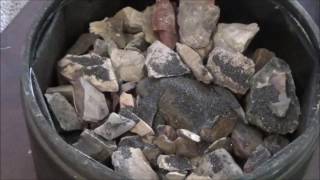 Tumbling and Polishing Rocks Step 1 The course grit tumble [upl. by Ahsille]