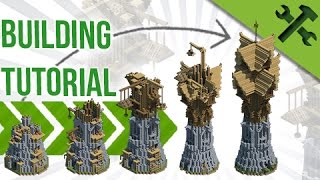 HUGE Fantasy Wizard Tower  Build Tutorial Advanced [upl. by Saravat]