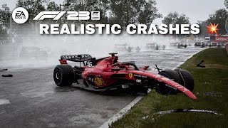 F1 23 𝗥𝗘𝗔𝗟𝗜𝗦𝗧𝗜𝗖 CRASH COMPILATION 💥 1 [upl. by Kirsti]