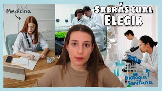 BIOLOGÍA🌿 BIOMEDICINA BIOLOGÍA SANITARIA 🔬y MEDICINA 👨🏼‍⚕️ DIFERENCIAS entre CARRERAS [upl. by Madea268]