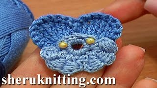 Crochet Beaded Center Pansy Flower Part 1 of 2When Crocheting how to Change Colors [upl. by Anitrak]