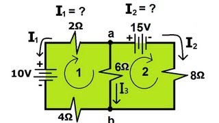 Physics 41 Resistors in Series and Parallel 4 of 5 Kirchhoffs Rules [upl. by Annal854]