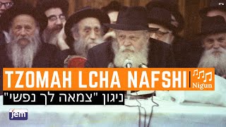 The Lubavitcher Rebbe Singing The Niggun Tzoma Lcha Nafshi [upl. by Atnwahsal]