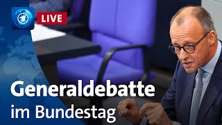 Live Generaldebatte im Bundestag [upl. by Schnurr677]