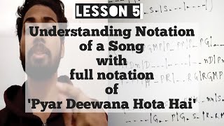 Harmonica Lesson 5  Understanding Notation of a Song  Pyar Deewana Hota Hai full notation [upl. by Elmer765]