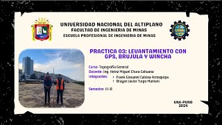 PRACTICA 03 LEVANTAMIENTO CON GPS BRUJULA Y WINCHA [upl. by Leverick]