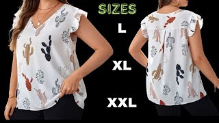 Blusa Holgada con Canesú y Mangas de Fruncir a la Moda Diséñala muy Fácil [upl. by Ecneret]