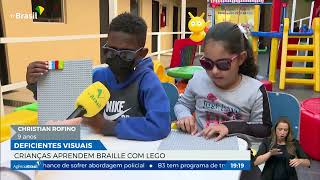 Crianças aprendem Sistema Braille com Lego [upl. by Belva]