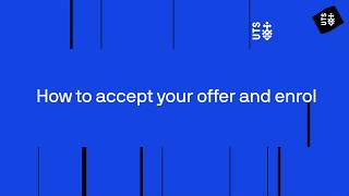 How to Accept Your Offer and Enrol at UTS [upl. by Jessee]