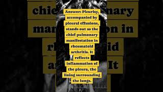 Pulmonary symptom of RAmedicalstudent rheumatoidarthritis pleuraleffusion PleurisyRA [upl. by Ithaman]