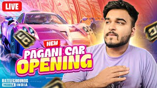 PAGANI CAR CRATE OPENING❤️‍🔥BATTLEGROUNDS MOBILE PARTNER IS HERE❤️‍🔥  BGMI LIVE  HYDRA DARPAN [upl. by Yrffej]