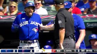 Toronto Blue Jays George Springer and manager John Schneider ejected from game vs Cleveland [upl. by Alphonsine636]