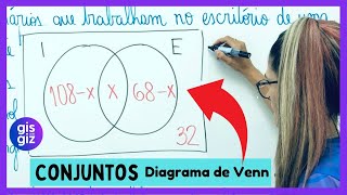 DIAGRAMA DE VENN  PROBLEMAS COM CONJUNTOS  CONJUNTOS NUMÉRICOS  EXERCÍCIOS [upl. by Esli]