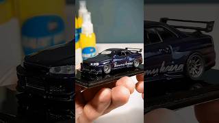 Swap Wheels Mini GT Nissan Skyline GTR R34 Tommy Kaira RZ Purple on Rays CE28 Club Racer II [upl. by Eceinal451]