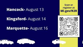 Drivers license restoration clinics coming to Hancock Kingsford and Marquette in August [upl. by Matilde]