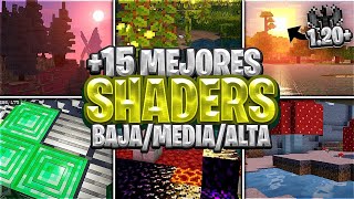 😯15 MEJORES SHADERS Para MINECRAFT PE 120 Gama BAJAMEDIAALTA SHADERS MINECRAFT BEDROCK 120 [upl. by Alliber]