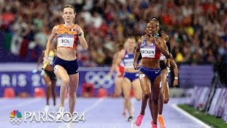 Femke Bol TURNS ON THE JETS in dramatic conclusion to 4x400 mixed relay  Paris Olympics [upl. by Donald895]