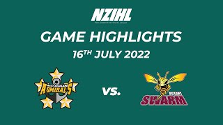 Game Highlights West Auckland Admirals vs Botany Swarm  NZIHL 16th July 2022 [upl. by Cleland]