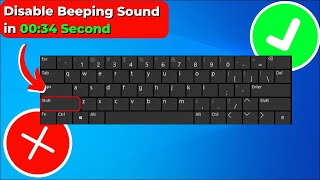 How to Disable Beeping Sound When Repeatedly press the SHIFT key in Windows 10  2024 [upl. by Stanislaw]