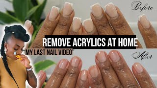 How to REMOVE Acrylic NAILS at Home  Easily remove acrylic nails [upl. by Leeland127]