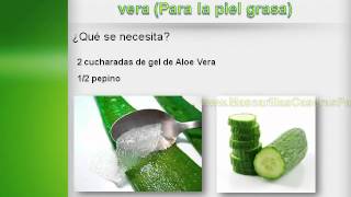 Mascarilla de Sábila Mascarilla Casera de pepino y aloe vera Para la piel grasa [upl. by Madella]