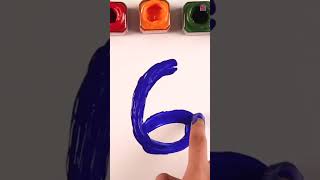 Learn to Count Numbers 1 to 10 with Water Colors diy kidstv educational preschool ytshorts [upl. by Harrow966]