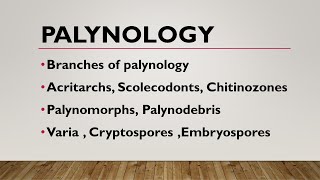 PalynologyBranches Basic termsPalynology  URDUHINDI  AZ concepts guide [upl. by Chanda]