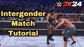 WWE 2K24  How To Do Intergender Matches [upl. by Turner]