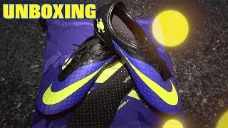 Nike Hypervenom Phantom Hyper Blue  Volt Black UNBOXING  NEW Football Boots 2014  by 10BRA [upl. by Nairahcaz]