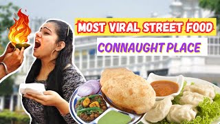 Most VIRAL CONNAUGHT PLACE STREET FOOD  Fire Paan Bhogal Chhole Bhature amp More  Delhi Street Food [upl. by Aisor]