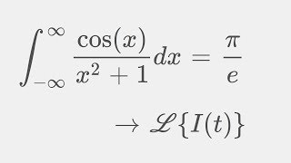 A beautiful result in Calculus Solution using Laplace transforms  Integral cosxx21 [upl. by Lowenstern]