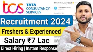 TCS Recruitment 2024  Freshers  How To Get Job In TCS  TCS Work From Home Jobs  Online Jobs [upl. by Oicor]