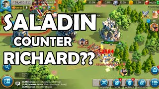 Does Saladin Counter Richard  Rise of Kingdoms [upl. by Nwadrebma]